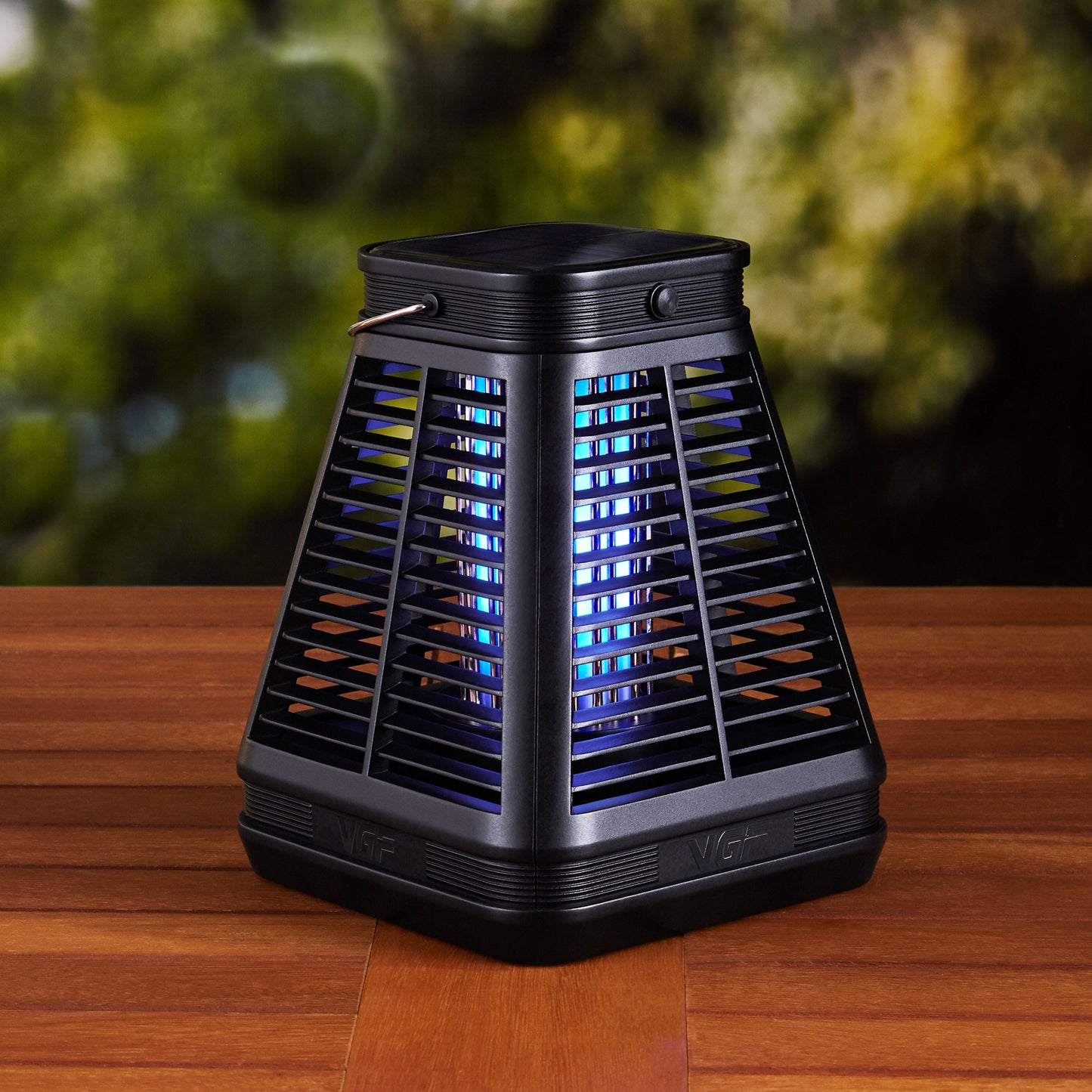 Black LED Solar Powered Portable Bug Zapper