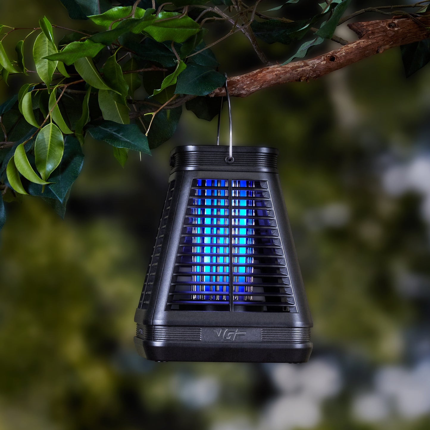 Black LED Solar Powered Portable Bug Zapper