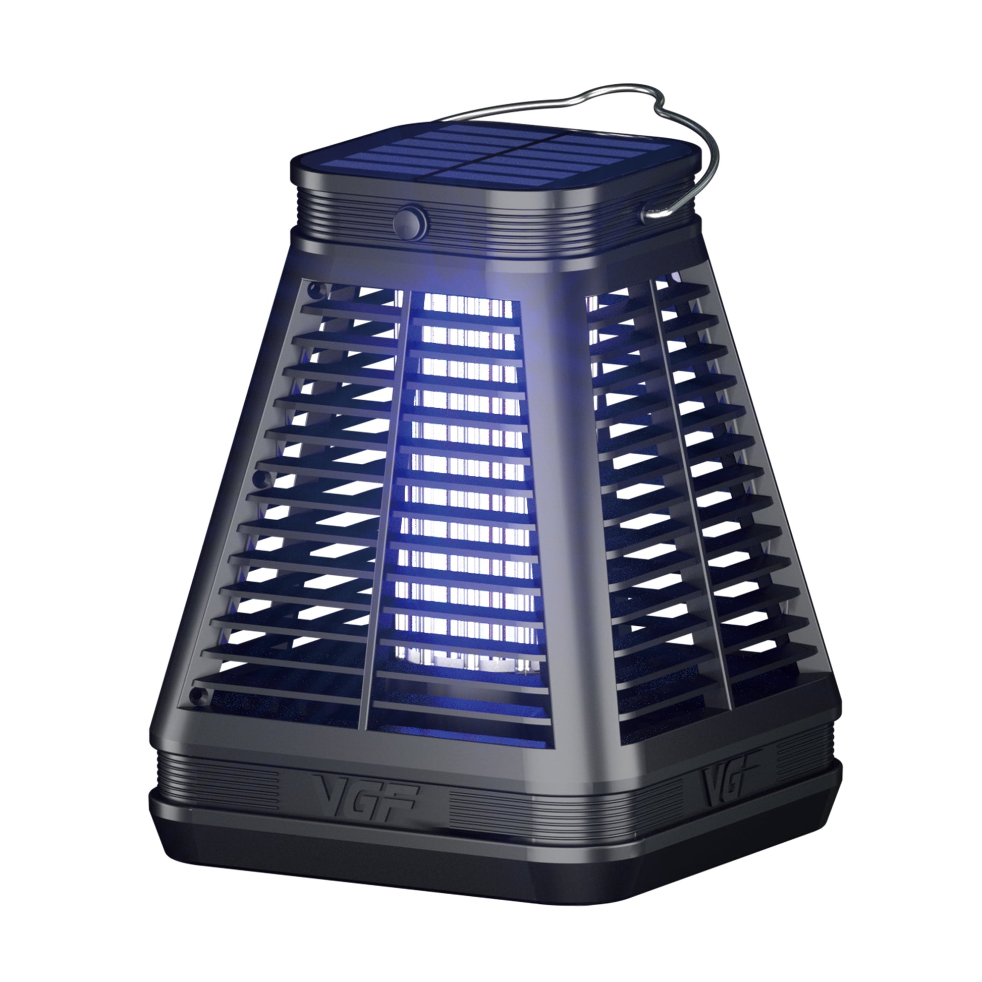 Black LED Solar Powered Portable Bug Zapper